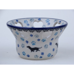 Bunzlau waxine houder hartjes 9 cm. * A90-2151 teckel *